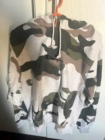 Champion Reverse Weave Camo Hoodie - Size M