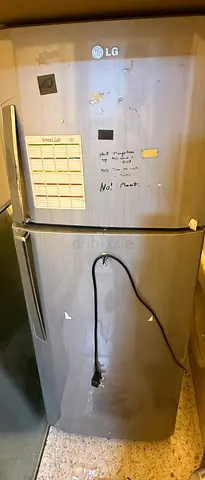 LG Silver Double-Door Refrigerator - Used, Good Working Condition