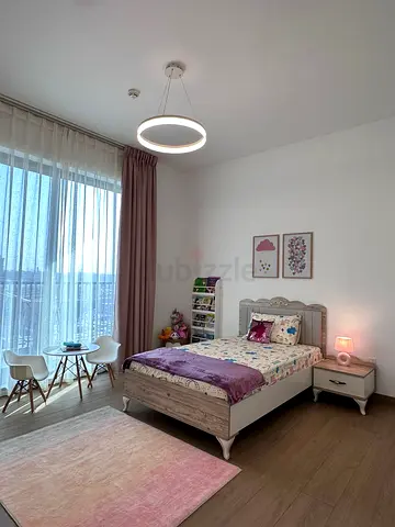 Urgent selling twin bedroom set with dresser and 1 side table mattress included