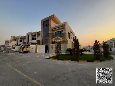 فيلا مودرن فاخرة للبيع | زاوية شارعين | 6 غرف ماستر | مسبح خاص | خلف مول القبائل – الزاهية، عجمان