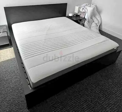 IKEA malam bed with mattress queen size 160x200cm bed