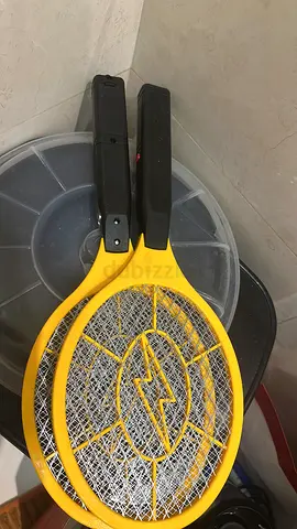 Electric Mosquito/Racket Swatter - Handheld Bug Zapper (Yellow)