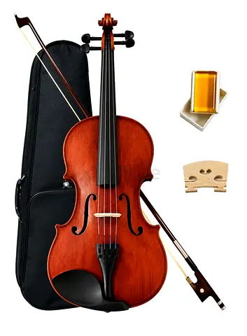 Handmade 4/4 Indian Maple Wood Violin – Complete Beginner Outfit with Bow, Rosin Case