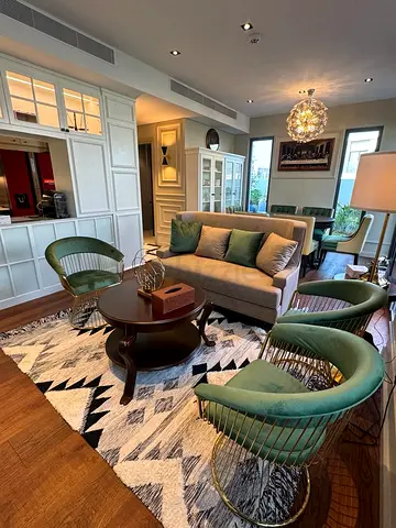 sofa set with chair and coffee table