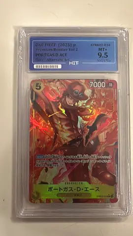 One Piece Portgas D. Ace Graded Card 9.5 HIT Premium Booster Vol 2