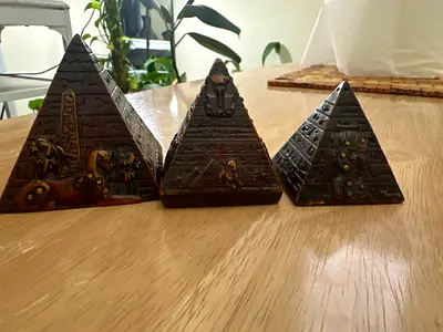 Vintage Giza pyramids of Egypt set of 3- Home Decor