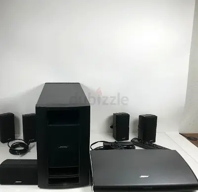 Bose Lifestyle V35 Home Theater System with Subwoofer, Speakers, and Stands.