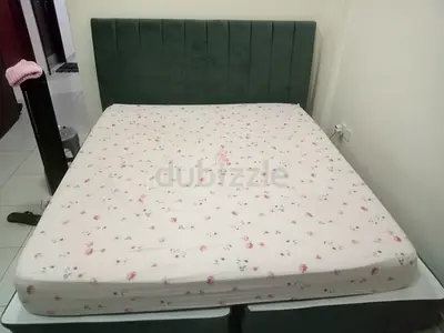King size mattress 200*180 with base and headrest