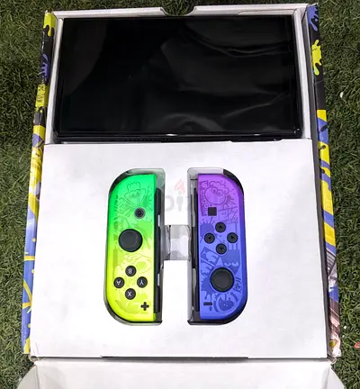 Nintendo Switch OLED with Splatoon-themed Joy-Con (good condition)