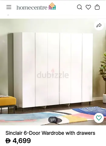 Home Centre Wardrobe 6 door