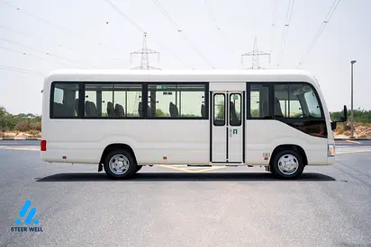 2025 Toyota Coaster 23-Seater Bus 4.0L Diesel RWD GCC Specs Full Option White-3
