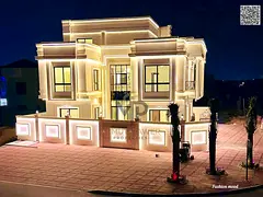 Corner Villa with ( pool ) for sale | ajman| al helio2 area | 5 master rooms, majlis, 3 halls, roof|