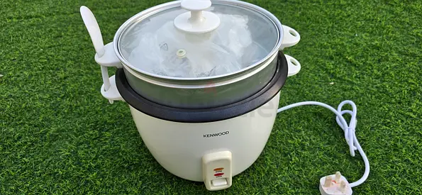 Kenwood Electric Rice Cooker with Steaming Tray - Small, New open box