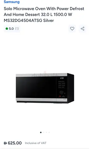 Samsung
Solo Microwave Oven With Power Defrost 32.0 L 1500.0 W MS32DG4504ATSG Like New