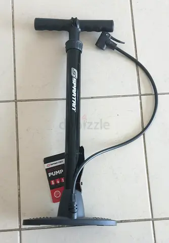 Spartan Floor Bicycle Pump — Manual Air Pump with Gauge (Good Condition)