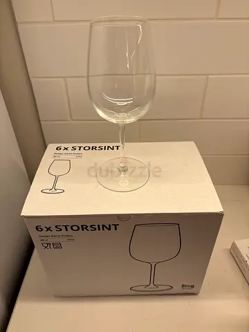 IKEA STORSINT Wine Glasses – Set of 6 (49cl / 17oz)