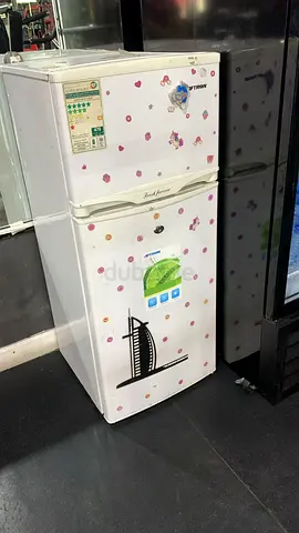 White Double-Door Refrigerator - Compact 2-Door, Good Working Condition