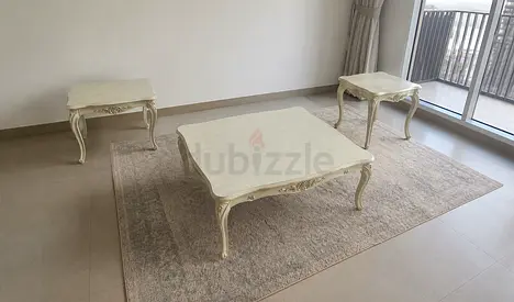 Set of 3 Vintage White solid wood Coffee Side Tables