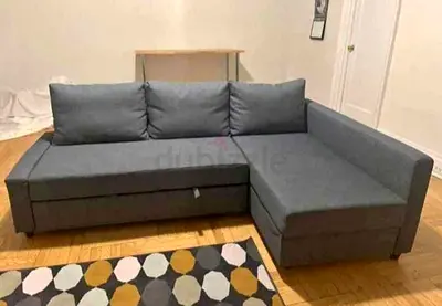 Modern Grey L-Shape Sectional Sofa Bed