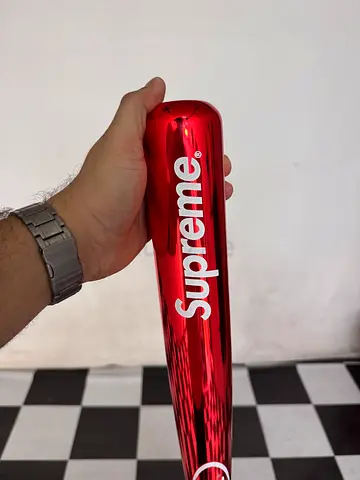 Supreme rawlings baseball bat chrome maple wood red bat