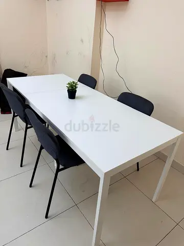 Ikea dining table with 4 chairs