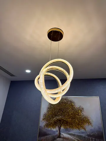 Modern LED Spiral Ring Pendant Chandelier - Decorative Ceiling Light