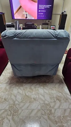 Light Green Plush Recliner Armchair - Single Seater Comfortable Sofa Chair