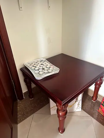 Solid Wood Side Table / End Table in Dark Mahogany