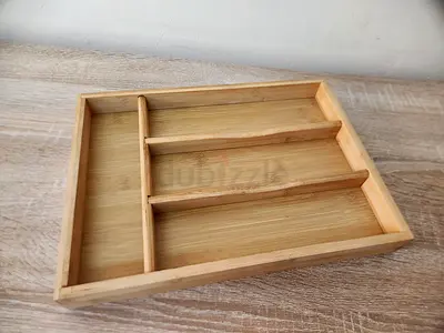 Bamboo cutlery tray