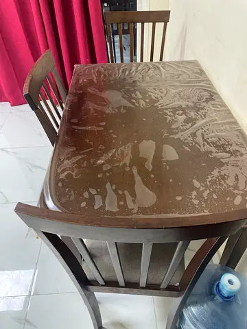 Wooden Dining Table with Matching Chairs
