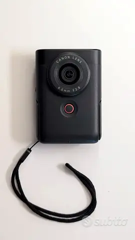 Compact Canon V10 6.6mm f/2.8 Camera — Good Condition, Wrist Strap Included