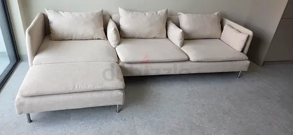 IKEA Soderamn L Shape Sofa beige