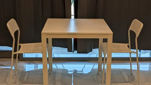 IKEA MELLTORP/TEODORES Table and 2 Chairs-75x75 cm