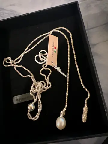 Silver female necklace