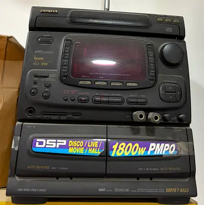 Aiwa NSX-999 Stereo System (Dual Cassette, CD, Karaoke)