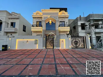 Luxury Classic Villa for Sale in Al Helio 2 – Ajman | Full Stone Facade | Strategic Location Directly Opposite Azhi Mall | Elegant Design and Luxuriou