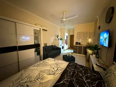 Studio apartment for monthly rent in Rawda, on Sheikh Ammar Street, opposite Al Shorouk Mall.