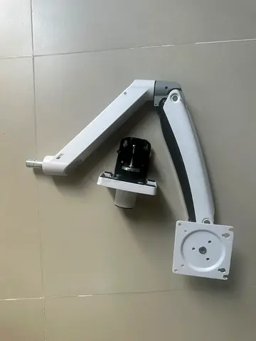 Adjustable Single Monitor Arm Mount — White, Desk/Clamp/Wall Compatible