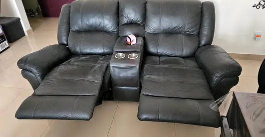 Recliner Sofa – 2-Seater with Cup Holders – Excellent Condition