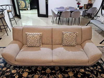 Modern Grey / Light Grey Fabric Sofa - 3-seater | Excellent Condition