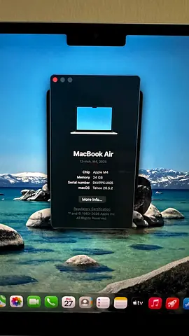 1 month old MacBook Air 13-inch (M4) 24GB RAM 512G SSD