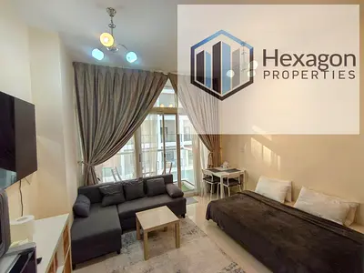 CLOSE TO D-TECH||FURNISHED STUDIO APARTMENT ||BALCONY||AED45000