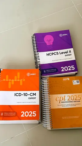 Set of 3 Medical Coding Books 2025 (CPT, ICD-10-CM, HCPCS Level II) - USED (price negotiable)