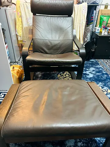 IKEA Arm chair (POANG) with Foot Stool