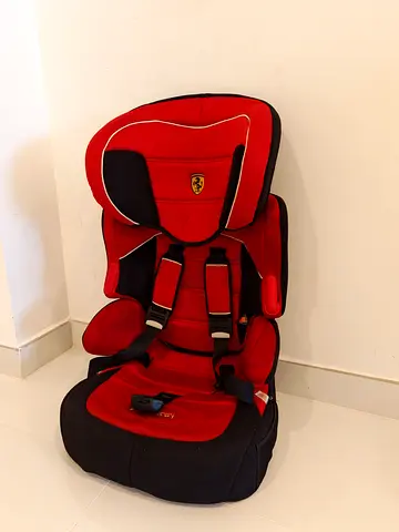 Red Ferrari-branded Toddler Car Seat / Booster (Adjustable, Padded)