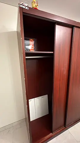 Wooden Sliding Door Wardrobe - Good Condition
