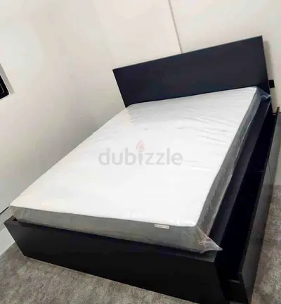 IKEA malam bed with mattress queen size bed