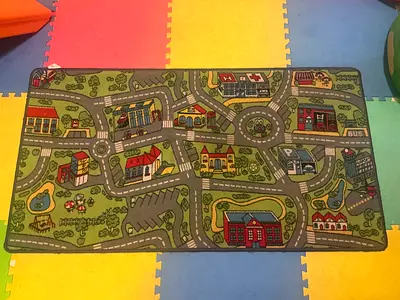 Childrens Play Road Map Rug
