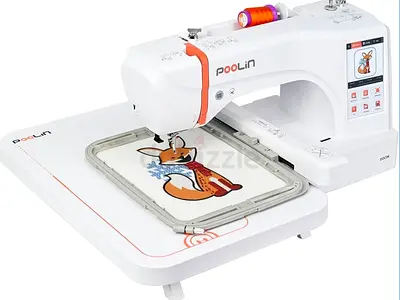 POOLIN EOC06 Embroidery Machine 20x28 cm Large Area for Clothing, Computerized 7 Inch
Touchscreen, A