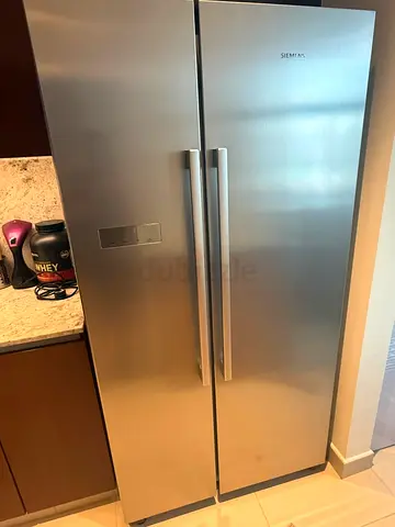 Siemens Side-by-Side Stainless Steel Fridge Freezer - Good Condition